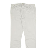 LIU JEANS Womens Cotton Blend White Regular Fit Straight Leg Trousers W30 L30
