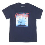 COCA COLA Mens Navy Blue Graphic T-Shirt M Short Sleeve Crew Neck Coca-Cola