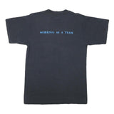 THE BEST Mens Black Collingwood Wolves Graphic T-Shirt M Short Sleeve Crew Neck