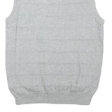 CHAPS Mens Grey Plain V Neck Basic Knit S Sleeveless Cotton Blend Jumper Vest