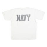MJ SOFFE Mens White United States Navy Crew Neck Short Sleeve T-Shirt XL Graphic