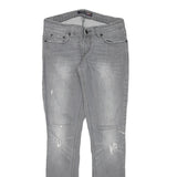 LEVI'S Womens Grey Slim Skinny Denim Light W29 L31 Distressed Cotton Blend Jeans