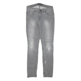 LEVI'S Womens Grey Slim Skinny Denim Light W29 L31 Distressed Cotton Blend Jeans
