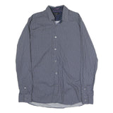 TED BAKER Mens Blue Pattern Cotton Shirt M Long Sleeve Classic Fit Elegant