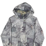 FUCHS & SCHMITT Womens Grey Jacket L Polyester Blend Printed Zip Hooded Casual