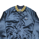 PRO FIT Mens Navy Blue Yellow Construction Consultant Button Jacket L Nylon