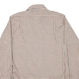 LEVI'S Mens Beige Brown Check Shirt L Cotton Blend Long Sleeve Button Front