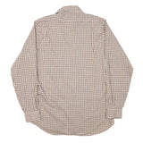 LEVI'S Mens Beige Brown Check Shirt L Cotton Blend Long Sleeve Button Front