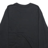 FILA Mens Black Cotton Blend Crew Neck XL Logo Sweatshirt Casual Pullover