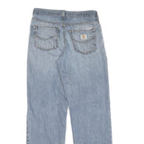 CARHARTT Mens Regular Fit Light Blue Denim Straight Leg Jeans W29 L32 Zip