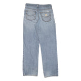 CARHARTT Mens Regular Fit Light Blue Denim Straight Leg Jeans W29 L32 Zip