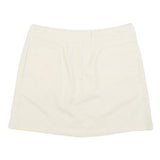 PUMA Womens Cream Polyester Blend Mini Skort M Casual Sportswear