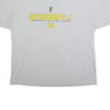CHAMPION Mens Grey Franklin College Baseball Graphic T-Shirt 2XL Short Sleeve