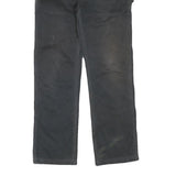 CARHARTT Mens Cotton Blend Black Regular Straight Trousers W31 L32 Workwear