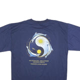 Mens Navy Blue Graphic T-Shirt XL Short Sleeve Crew Neck Preserve Our Oceans