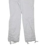 INC Womens White Cotton Blend Regular Leg Trousers W32 L28 Casual Zip Closure
