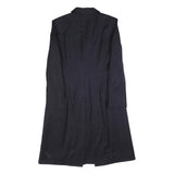 LORO PIANA Womens Navy Blue Jacket S Synthetic Button Woolblend Classic Formal