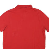 POLO RALPH LAUREN Mens Red Short Sleeve Plain L Cotton Blend Polo Shirt