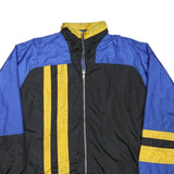 MAX ACTIVE Mens Black & Blue Zip Jacket XL Polyester Blend Colourblock Casual