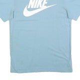 NIKE Mens Blue Slogan T-Shirt S Short Sleeve Crew Neck Cotton Blend Casual