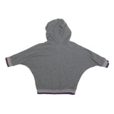 LEVI'S Girls Grey Cotton Blend Hoodie 8Y S F San Francisco Logo Pullover