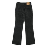LEVI'S Womens Black Cotton Blend Regular Flared Trousers W30 L32 Classic Fit