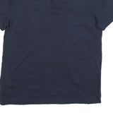 CALVIN KLEIN Mens Navy Blue Polo Shirt Short Sleeve CK Embroidered M Cotton