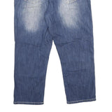 ZCO JEANS Womens Relaxed Blue Denim Stone Wash W30 L24 Embroidered Pocket Jeans