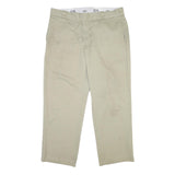 DICKIES Mens Cotton Beige Regular Fit Straight Leg Trousers W38 L29 Workwear