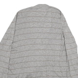 FAT FACE Womens Grey Striped Plain Open Front Jumper UK 14 Cotton Blend