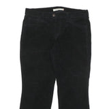 LEVI'S Womens Cotton Blend Black Relaxed Straight Trousers W36 L28 Casual Zip