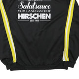 GEMS Mens Black & Yellow Half Zip Sweatshirt M Salatsauce Hirschen Graphic Print