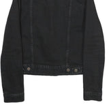 LEVI'S Womens Black Cotton Blend Denim Jacket S Button Classic Casual