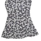 PHASE EIGHT Womens Grey & Black Cotton Blend Fit & Flare Day Dress Spot Print UK