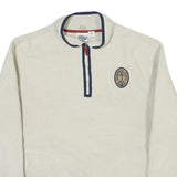 BLUE Womens White Plain Pullover Roll Neck Basic Knit M Polyester Blend Jumper