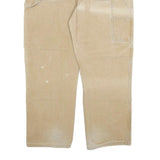 DICKIES Mens Jeans Beige Regular Straight Denim W40 L32 Workwear Zip Closure