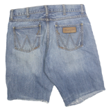 WRANGLER Mens Shorts Blue Denim Casual L W34 Classic Fit Faded