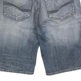 EFKT Mens Denim Blue Casual Shorts L W36 Cotton Blend Relaxed Fit