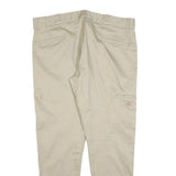 DICKIES Mens Slim Beige Cotton Blend Slim Straight Trousers W38 L30 Workwear
