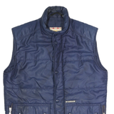 MCGREGOR Mens Navy Blue Polyester Blend Quilted Jacket M Zip Pockets