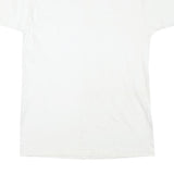 STAFFORD Mens White V-Neck T-Shirt M Cotton Blend Short Sleeve Plain Casual