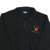 HARV-AL Mens Black Plain Jumper 1/4 Zip Polyester XL Casual Winter Wear