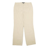 CHADWICKS Womens Cotton Beige Regular Trousers W32 L33 Cargo Pocket Zip Closure
