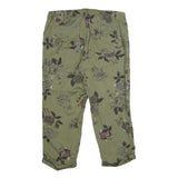 DEMOCRACY Womens Shorts Green Floral Casual UK 12 W32 Cotton Blend