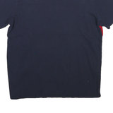 NAUTICA Mens Navy & Red & White Colorblock T-Shirt S Short Sleeve Crew Neck Logo