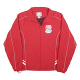 RUSSELL ATHLETIC Mens Red Zip Up Polyester Blend Jacket M Athletic Plain