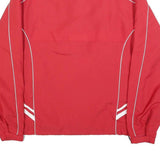 RUSSELL ATHLETIC Mens Red Zip Up Polyester Blend Jacket M Athletic Plain