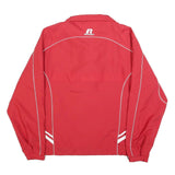 RUSSELL ATHLETIC Mens Red Zip Up Polyester Blend Jacket M Athletic Plain