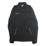 NIKE Mens Black Jacket M Polyester Plain Zip Sportswear