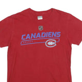 FANATICS Mens Red Canadiens Hockey Graphic T-Shirt M Short Sleeve Crew Neck NHL
